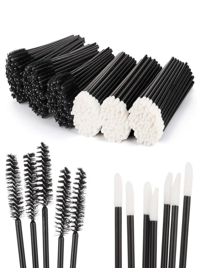 Tbestmax 600 Pcs Mascara Wands and Lip Brush, Black Lipstick Wands Eyebrow Spoolies Brush for Eyelash Extensions Disposable Makeup Applicator Beauty Tool Kits - Image 1
